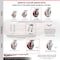 Service Caster 6 Inch Kingpinless Red Poly on Steel Wheel Caster Swivel Locks 2 Rigid, 2PK SCC-KP30S620-PUR-RS-BSL-2-R-2 - alternate 4